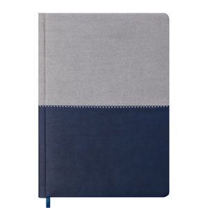 Щоденник датований 2019 QUATTRO, А5, 336 стр. синій + сірий