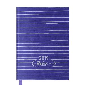 Diary dated 2019 RELAX, A6, 336 pages, purple