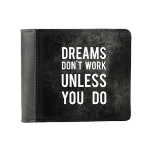 Wallet "Dreams don't work until you work" (43015)