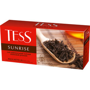 Schwarzer Tee SUNRISE, 1,8g x 25, „Tess“, Packung