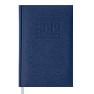 Dziennik z datą 2019 BELCANTO, A6, 336 stron, kolor niebieski