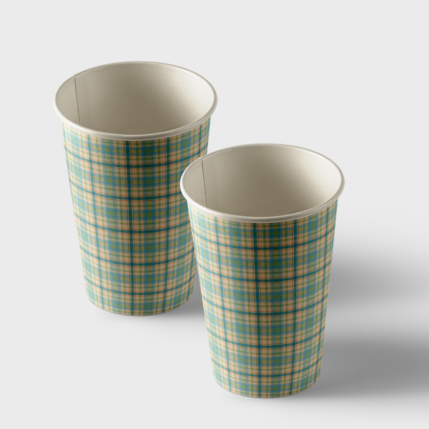 Paper cups with prints of men's patterns, pack of 50 pcs, volume 175 ml (WL 03.21-14-9-4)