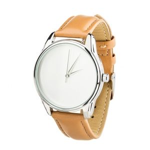 Uhr „Minimalism“ (Armband Karamellbraun, Silber) + Zusatzarmband (4600155)