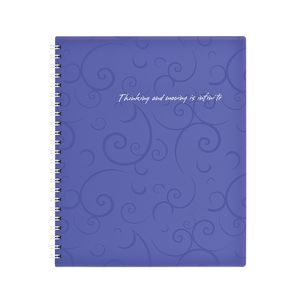 Spring notebook BAROCCO, B5, 80 sheets, checkered, purple