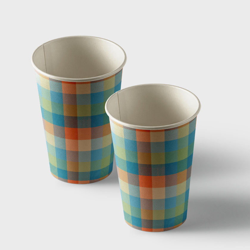 Paper cups with prints of men's patterns, pack of 50 pcs, volume 175 ml (WL 03.21-14-9-9)