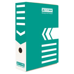 Boîte pour archivage de documents 80 mm, BUROMAX, turquoise