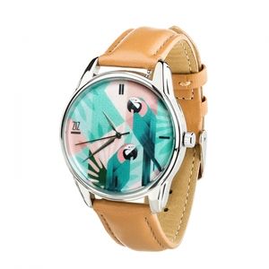Uhr „Parrot“ (Karamellbraun, Silber) + Zusatzarmband (4617555)