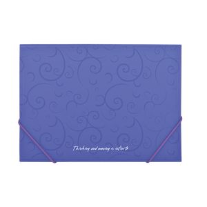 Plastic folder A4 with elastic bands, BAROCCO, purple