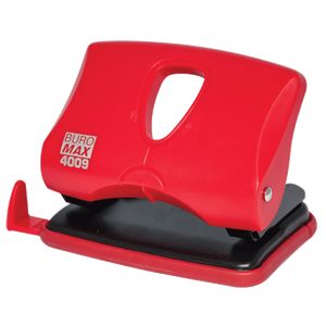 Plastic hole puncher BUROMAX, 20 sheets, red