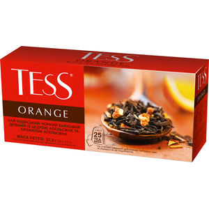 Schwarzer Tee ORANGE, 1,8 g x 25, „Tess“, Packung
