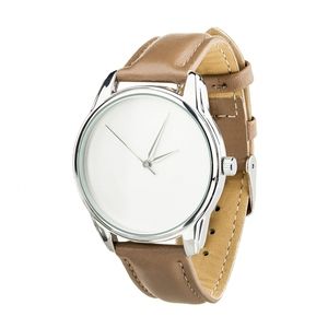 Uhr „Minimalism“ (graubraun, silbernes Armband) + zusätzliches Armband (4600157)