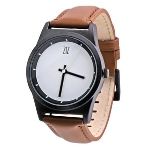 Weiße Uhr mit Lederarmband + Extra. Riemen + Geschenkbox (4100243)