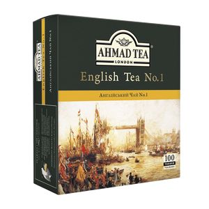 Tè nero inglese n. 1, 100x2g, "Ahmad", confezione