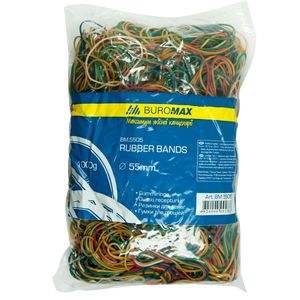Rubber bands for money 1000g, JOBMAX, assorted