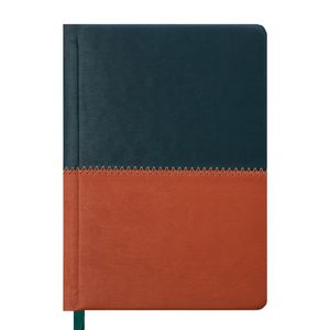 Tagebuch undatiert QUATTRO, A6, dunkelgrün+hellbraun