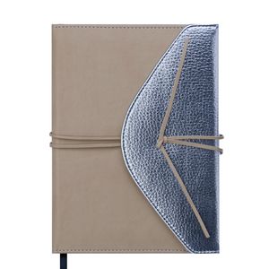 Diary dated 2019 BELLA, A5, 336 pages, beige with silver