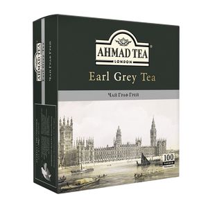 Black tea Earl Gray, 100x2g, "Ahmad", package