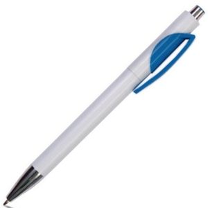 Bolígrafo NELLA con clip de color.