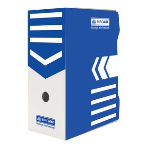 Caja para archivar documentos 150 mm, BUROMAX, azul