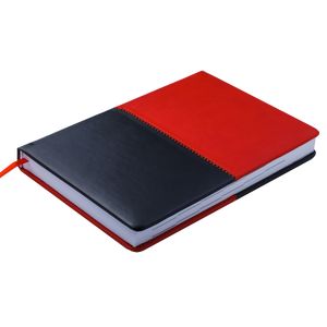 Ежедневник датированный 2019 QUATTRO, A5, 336 стр. красный + черный 15409