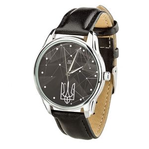 Watch "Coat of Arms" (strap deep black, silver) + additional strap (4615853)