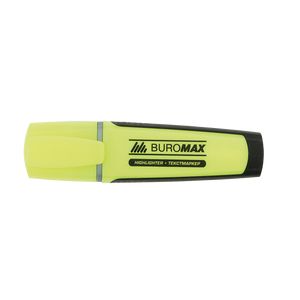 Текст-маркер флуоресцентний з резиновими вставками, жовтий