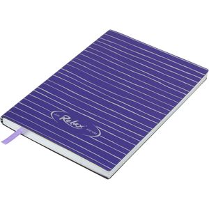 Business notebook RELAX A5, 96 sheets, clean, artificial leather cover, purple