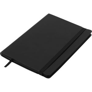 Business notebook BRIEF A5, 96 sheets, clean, artificial leather cover, black