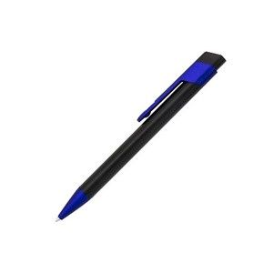Ручка шариковая черная NORA с цветным клипом 27428