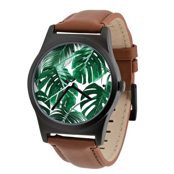Часы Тропическая зелень + доп. ремешок + подарочная коробка (4119443)
