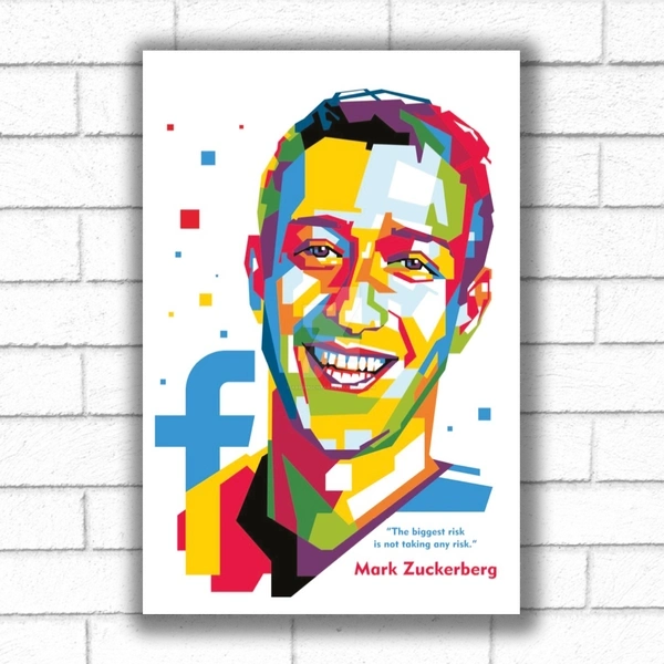 Painting "Mark Zuckerberg", 400x600 mm