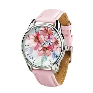 Uhr „Blossom“ (puderrosa Armband, silber) + zusätzliches Armband (4612162)