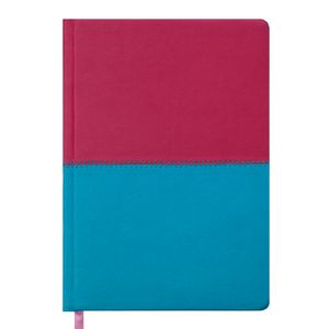 Ежедневник датированный 2019 QUATTRO, A5, 336 стр. розовый + бирюзовый
