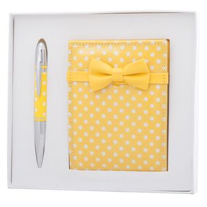 Set de regalo "Monro": bolígrafo + espejo, amarillo