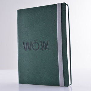 Щоденник WOW-Время А5 з екошкіри Зелений