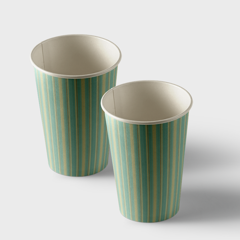 Paper cups with prints of men's patterns, pack of 50 pcs, volume 250 ml (WL 03.21-15-9-3)