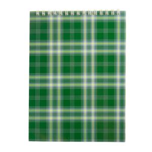 Notepad with spring on top SHOTLANDKA, A5, 48 sheets, checkered, green
