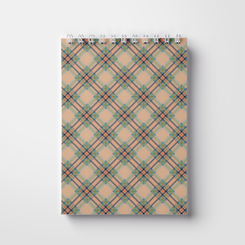 Notebook A5, 50 pages; on a spring. Men's pattern (WL 04.21-16-9-8)