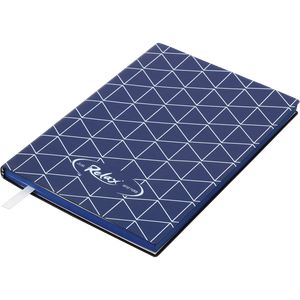 Business notebook RELAX A5, 96 sheets, clean, artificial leather cover, dark blue