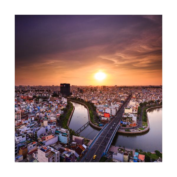 Gemälde 300x300 mm „Ho-Chi-Minh-Stadt“