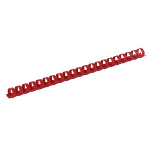Plastic round springs d 25mm, red, 200 l., A4, 50 pcs.