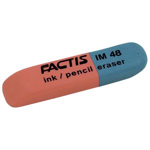 Eraser IM48 made of natural rubber, combined, red and blue