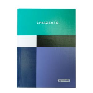 Carnet CHIAZZATO, A-5, 80 feuilles, à carreaux, couverture intégrale, turquoise