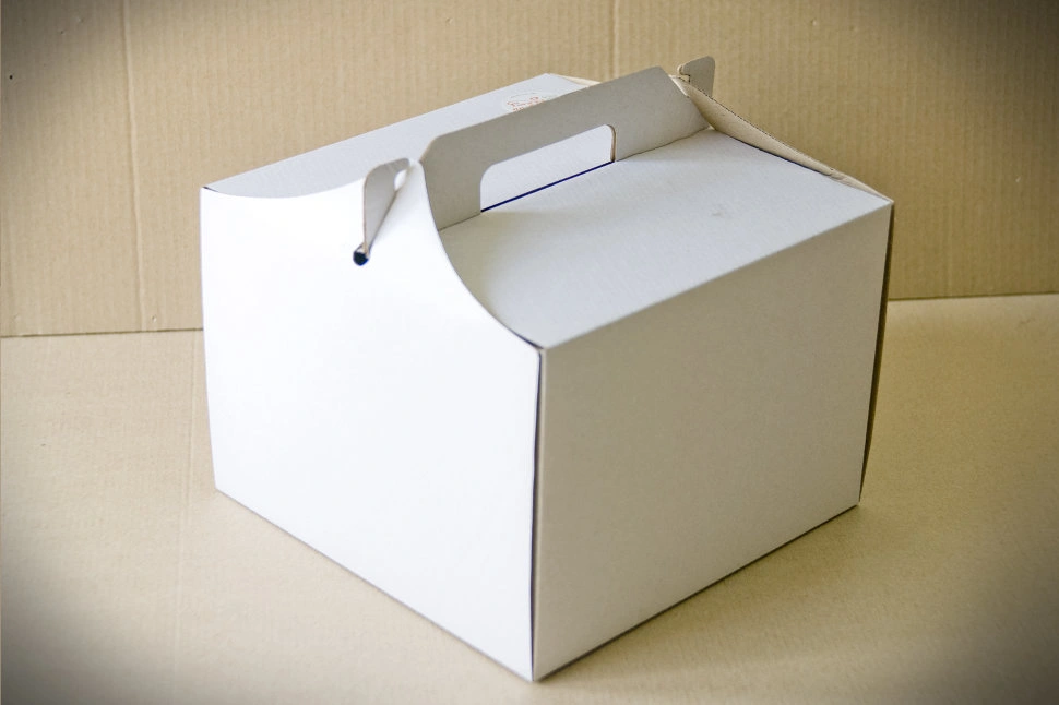 Boîte 25x25x18 cm pour gâteau Blanc (50pcs)