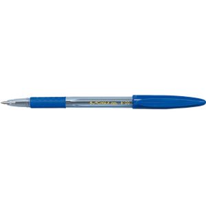 Ручка шариковая (с резиновым грипом) JOBMAX, синий 14032