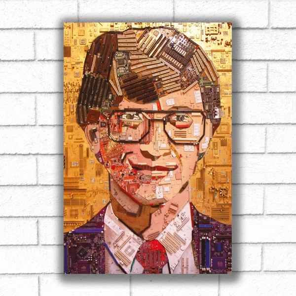 Gemälde „Bill Gates“, 400x600 mm