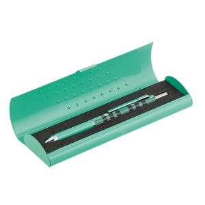 Ballpoint pen 4 in 1 "Scotland", turquoise, in gift case