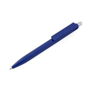 Ручка пластиковая DORA с серебряной кнопкой