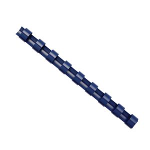 Muelles de plástico d 8 mm, redondos, puntadas 21-40 hojas A4, azul