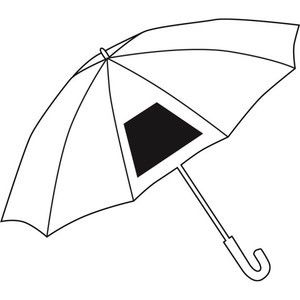 Зонт-трость CANCAN, черно-белый 18033